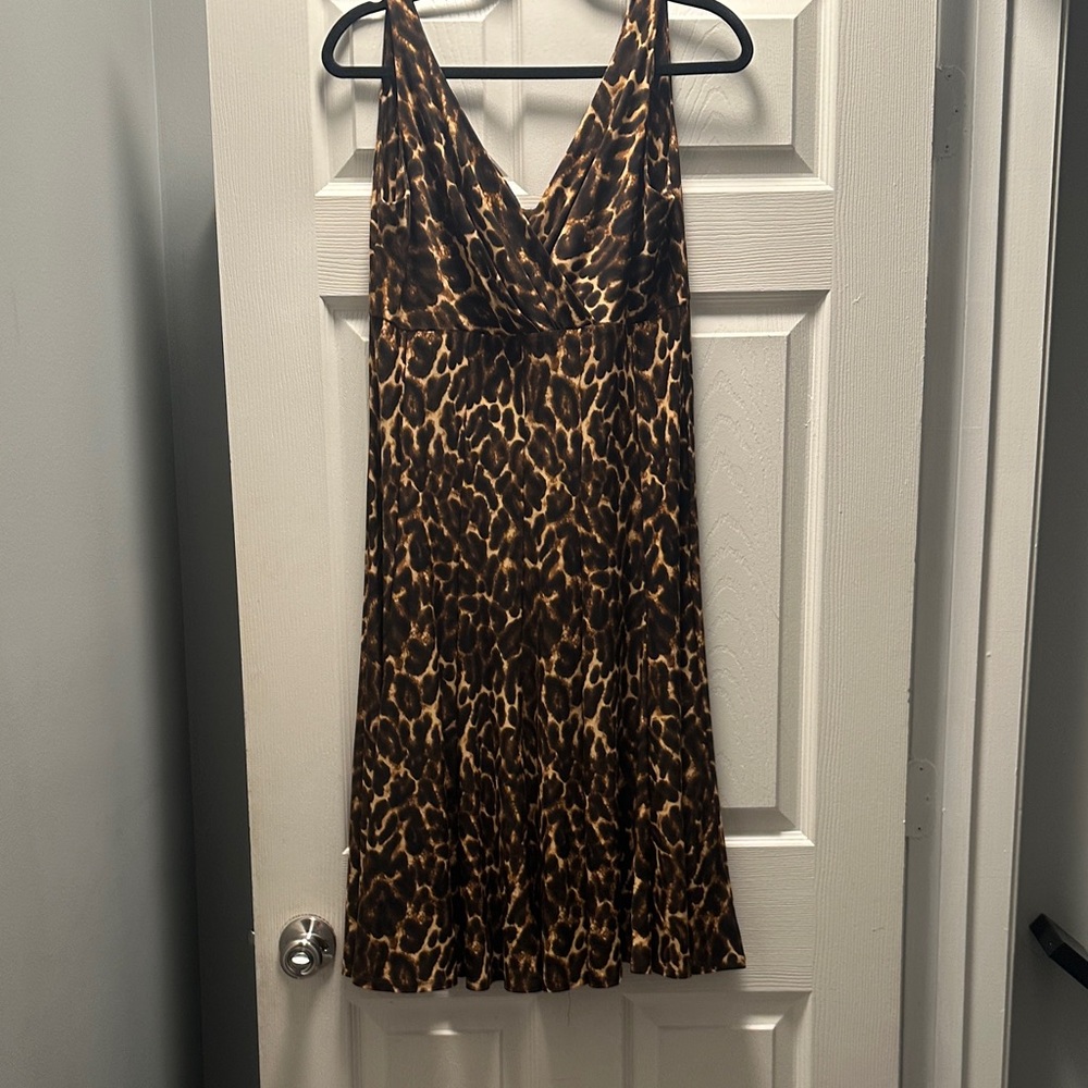 Lauren Ralph Lauren Brown Animal Print Mini Dress